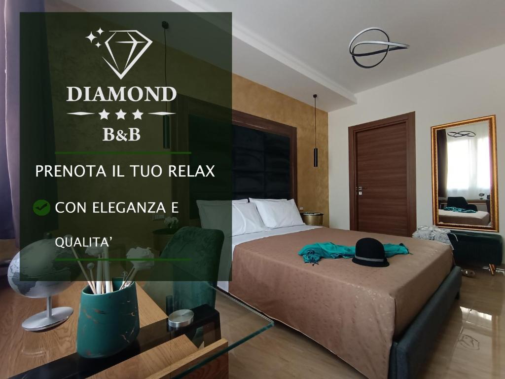 A bed or beds in a room at Diamond