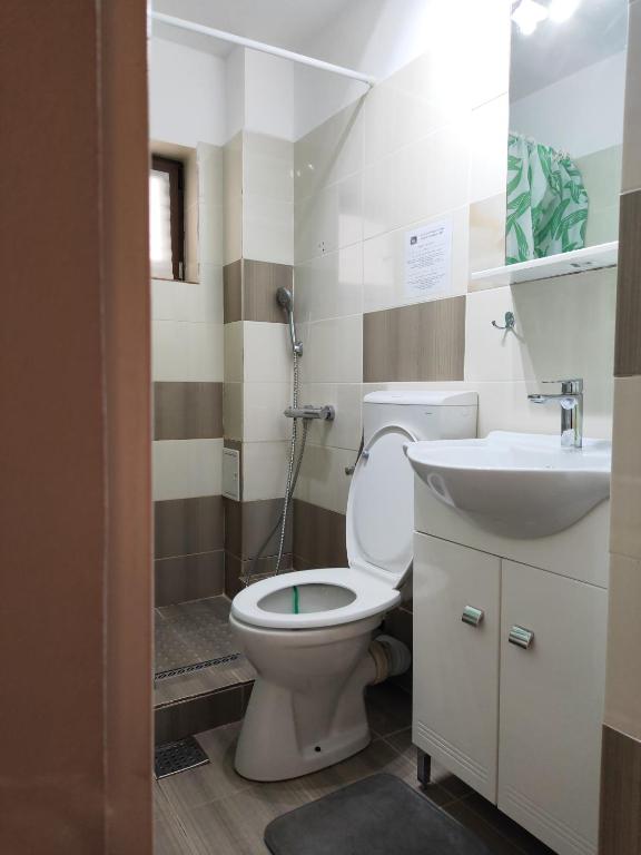 Koupelna v ubytování Casa Sarti