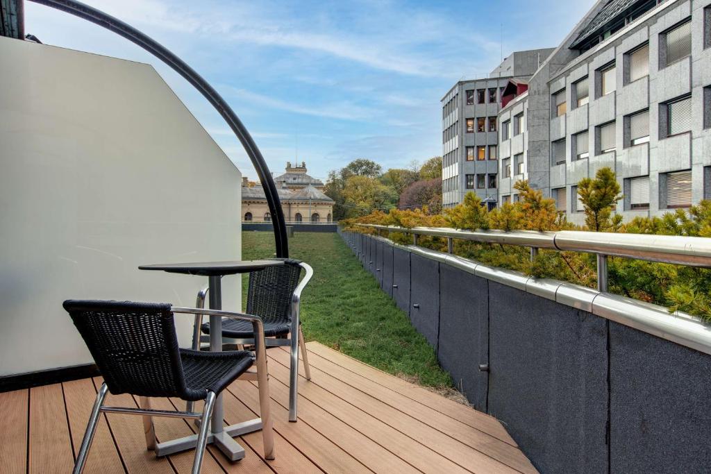 Balkón nebo terasa v ubytování Radisson Blu Scandinavia Hotel, Oslo