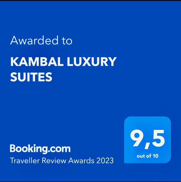 Certifikát, ocenenie alebo iný dokument vystavený v ubytovaní KAMBAL LUXURY SUITES