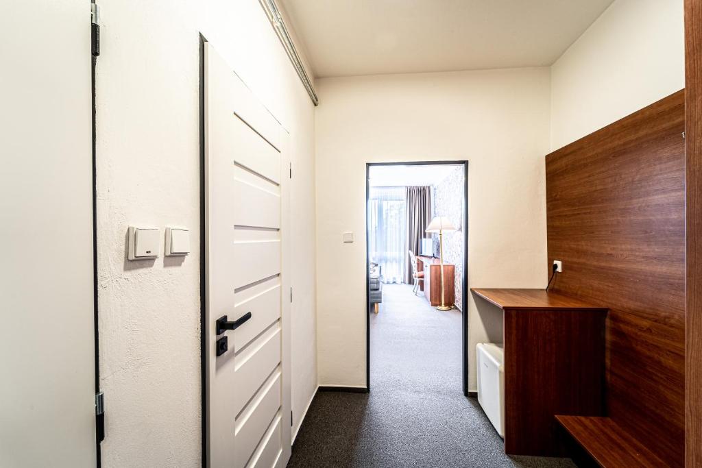 Kuchyň nebo kuchyňský kout v ubytování Hotel Fontána