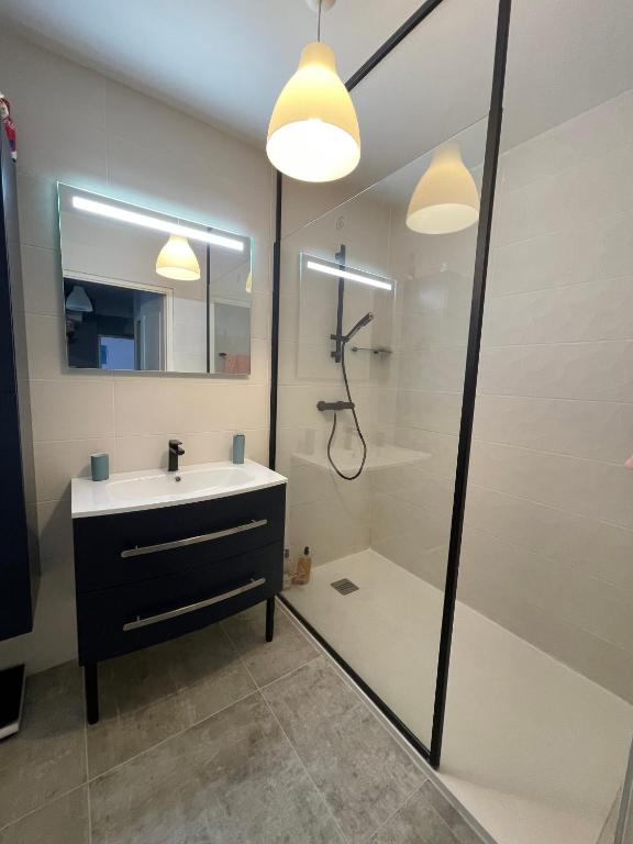 Kúpeľňa v ubytovaní Le Nomade, Parc Montcalm et stationnement privé