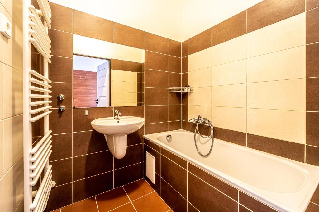 Koupelna v ubytování Hotel Fontána