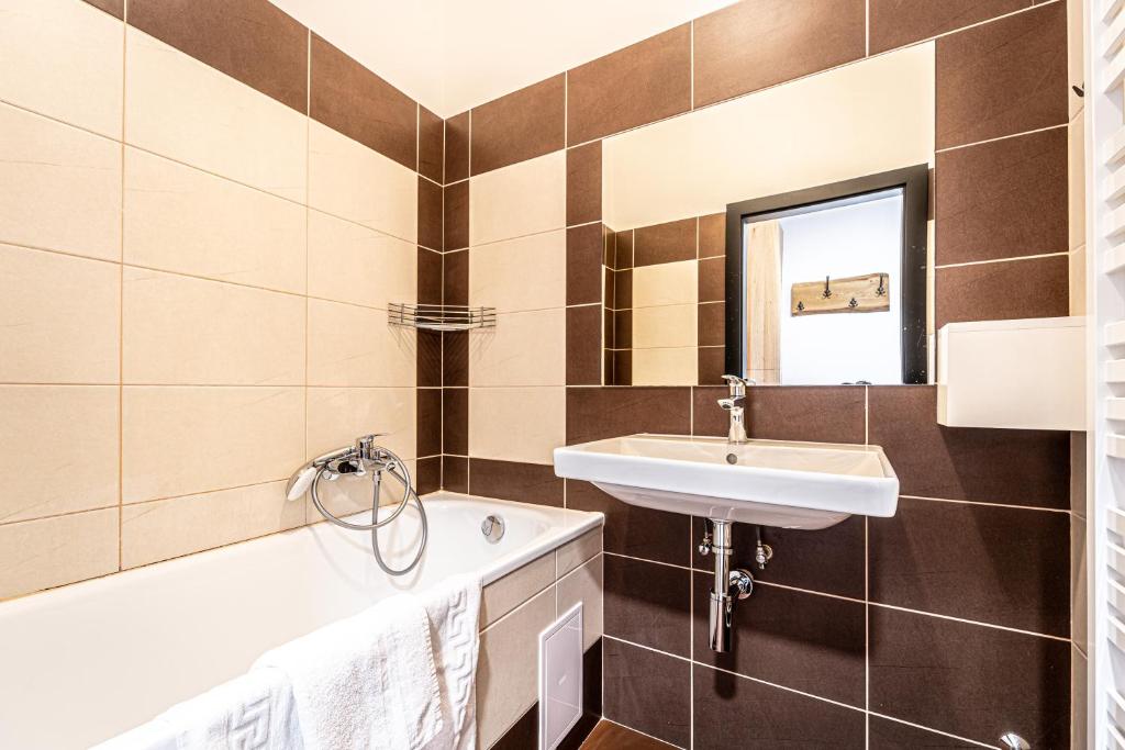 Koupelna v ubytování Hotel Fontána