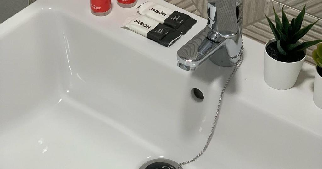 Ένα μπάνιο στο APARTAMENTOS PINTOR ZURBARAN
