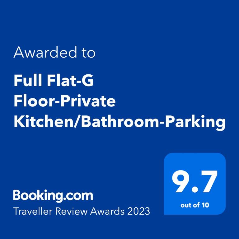 Apartment Full FlatG FloorPrivate Kitchen/BathroomParking