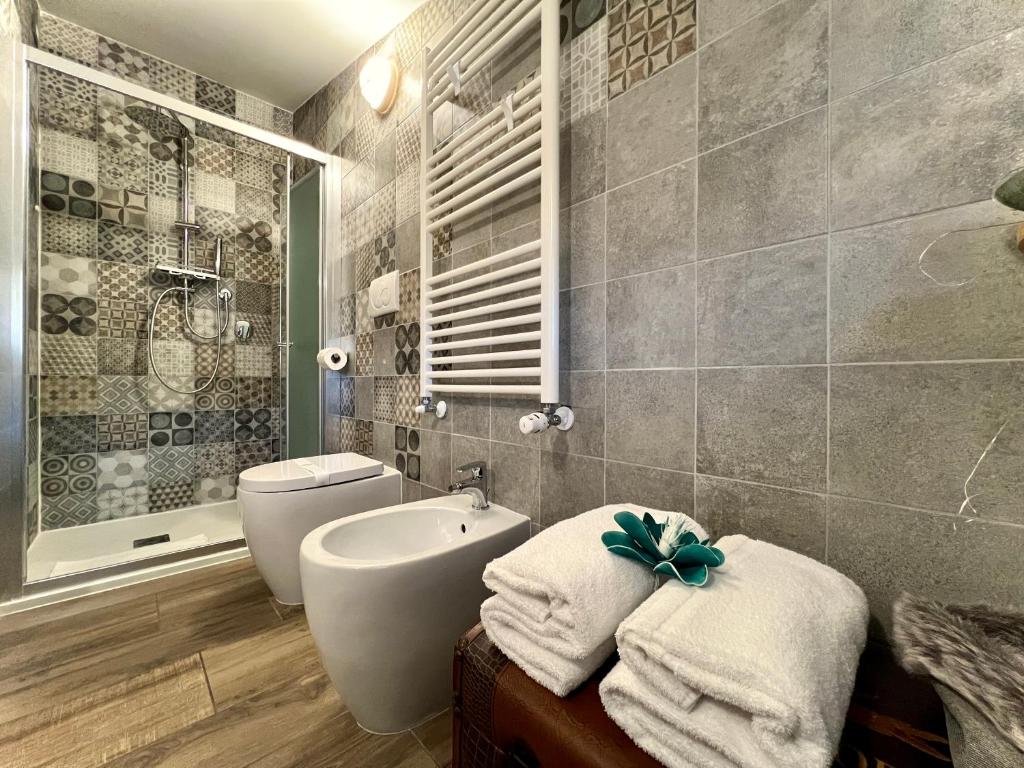 Koupelna v ubytování Peperosa in collina B&B