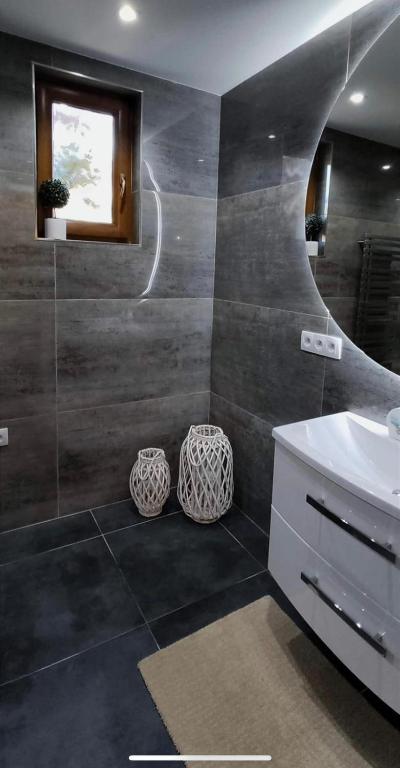 A bathroom at Penzion Ivka