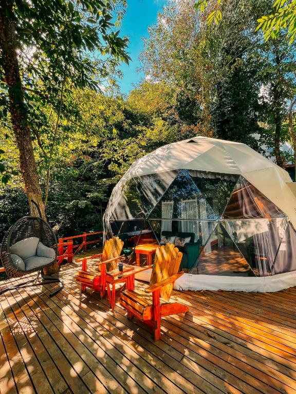 Zahrada ubytování ME-GA Glamping