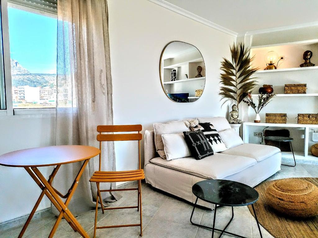 Posezení v ubytování Happy Holiday Apartment Javea , 2 bed 2 bath , seaview airco wifi