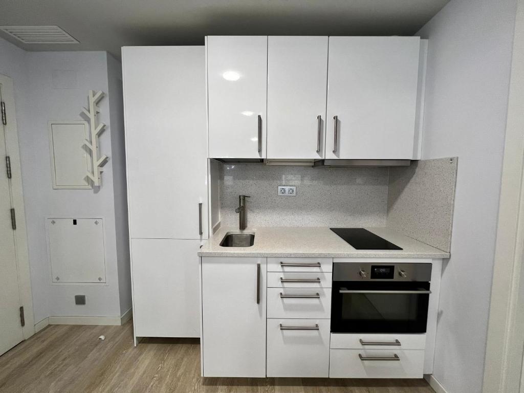 Kuchyňa alebo kuchynka v ubytovaní Studio CP Poblenou