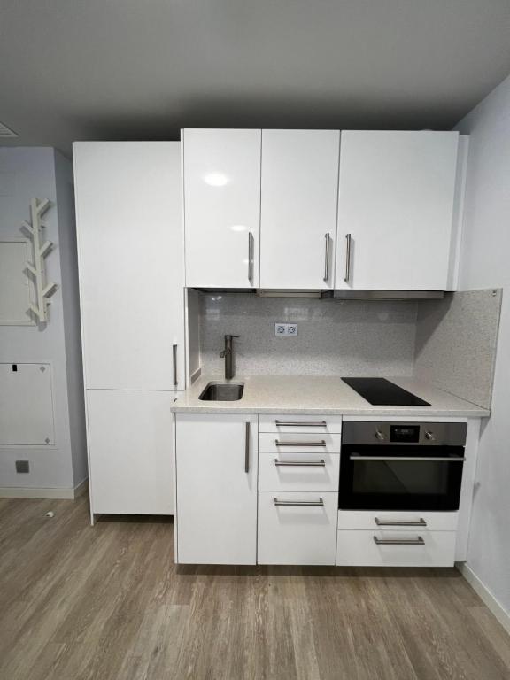 Kuchyňa alebo kuchynka v ubytovaní Studio CP Poblenou
