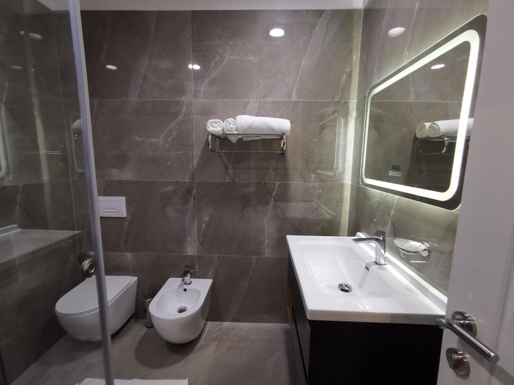 Koupelna v ubytování Te Aldo Hotel