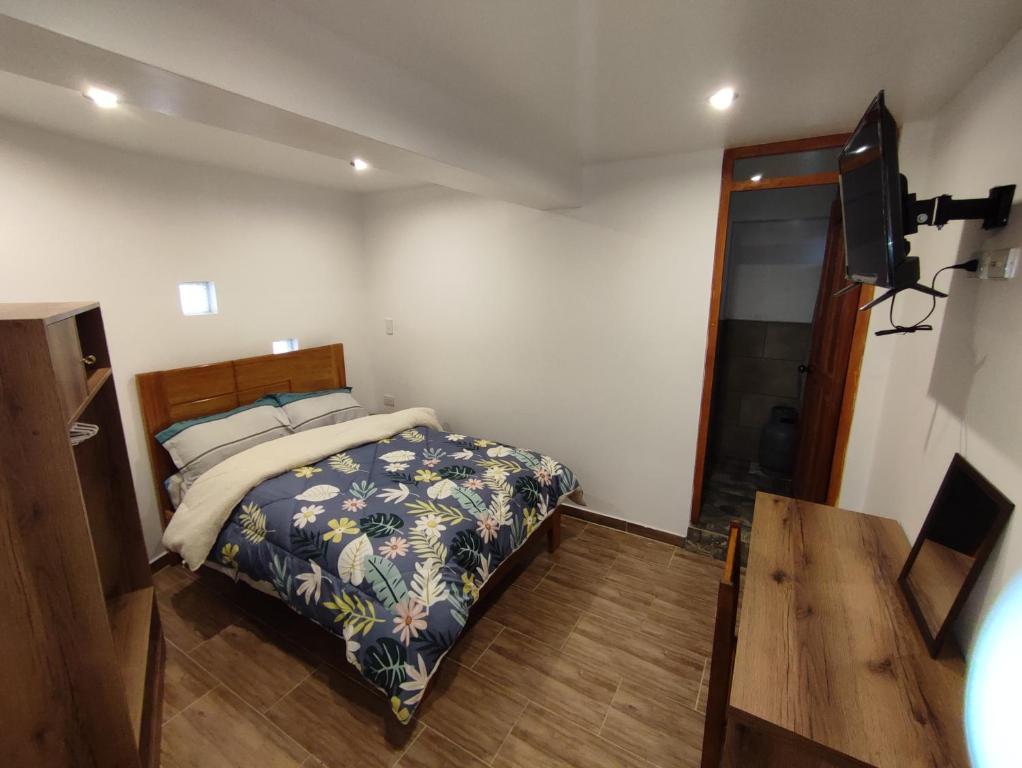 Postel nebo postele na pokoji v ubytování linda house cusco