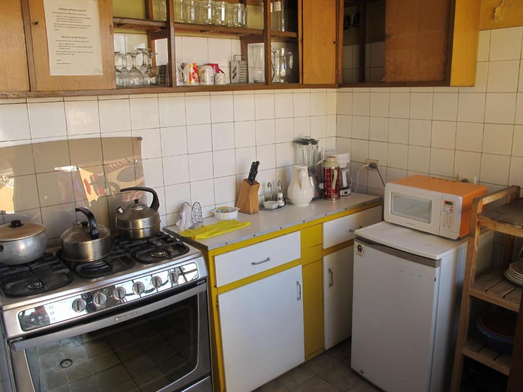Kuchyň nebo kuchyňský kout v ubytování Park Hostel