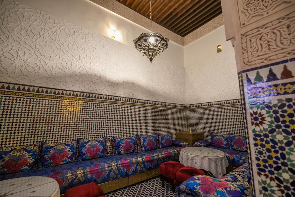 Zona de estar de Riad Anis Fes