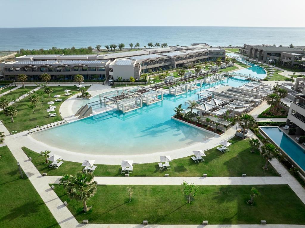 an aerial view of the pool at the resort at Euphoria Resort - All Inclusive in Kolymvari