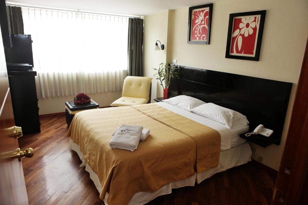 Cama o camas de una habitación en Hostal Capri