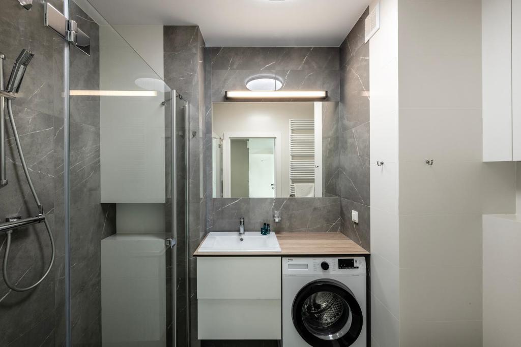 Kúpeľňa v ubytovaní ShortStayPoland Pohulanka (B86)