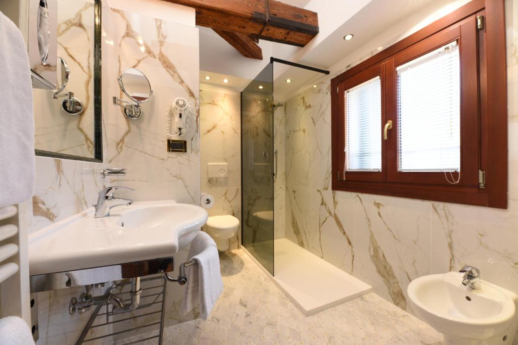 Koupelna v ubytování Hotel Al Piave