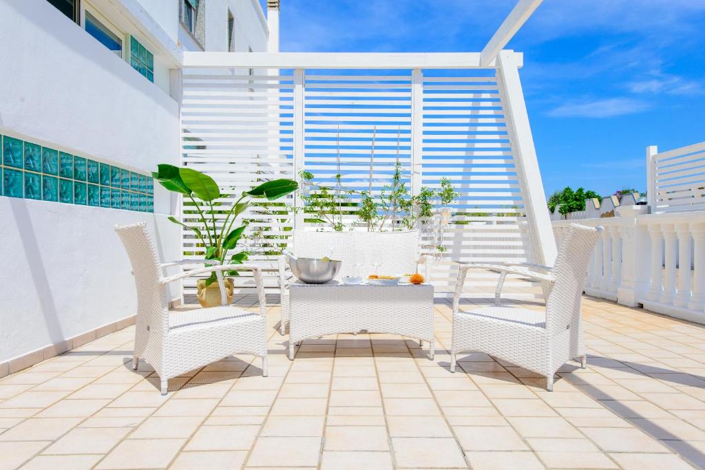 Balkón nebo terasa v ubytování Apulia Hotel Ugento Cala Blu