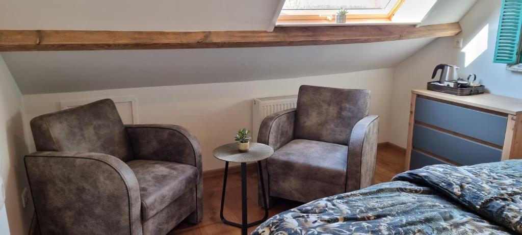 Posezení v ubytování B&B Hoeve Ruimzicht