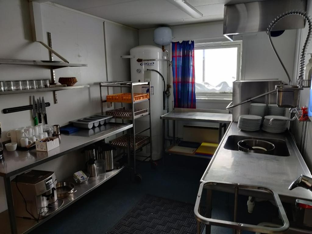 Köök või kööginurk majutusasutuses Askja Hostel