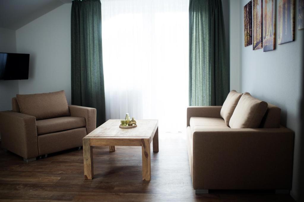 Posezení v ubytování Auerhahn Nest