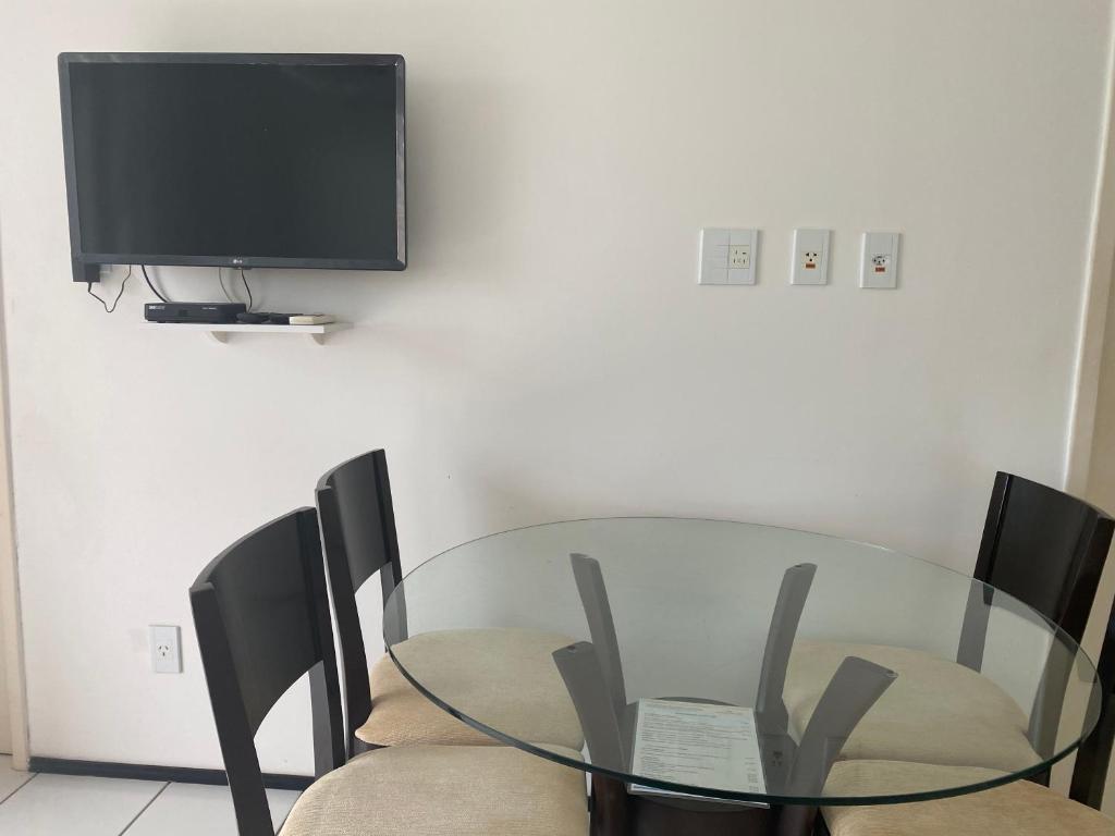 TV a/nebo společenská místnost v ubytování Gran Lençóis Flat Residence