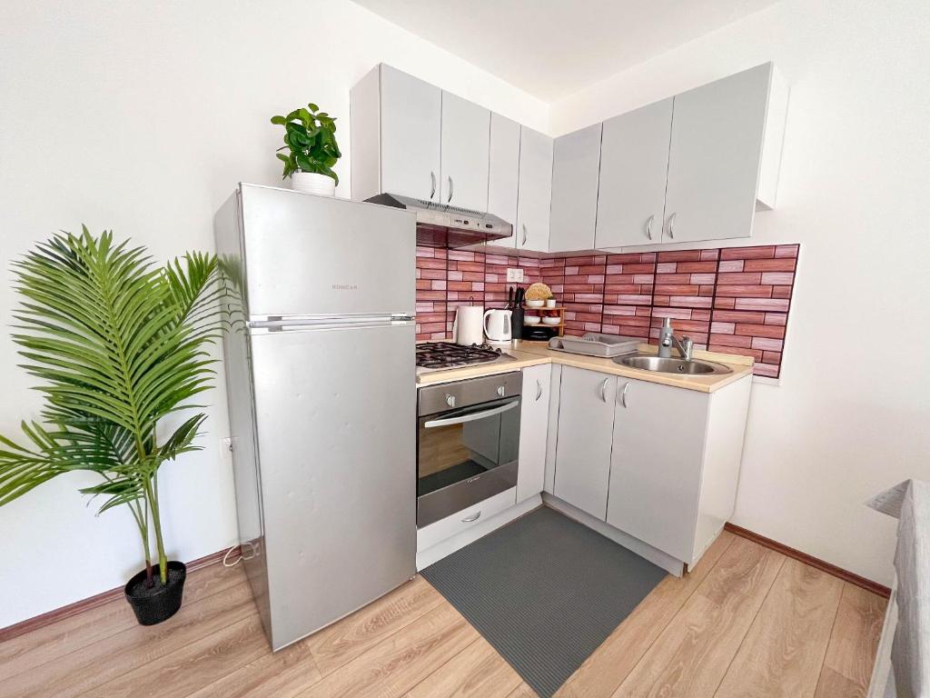 A kitchen or kitchenette at Apartment Tuba