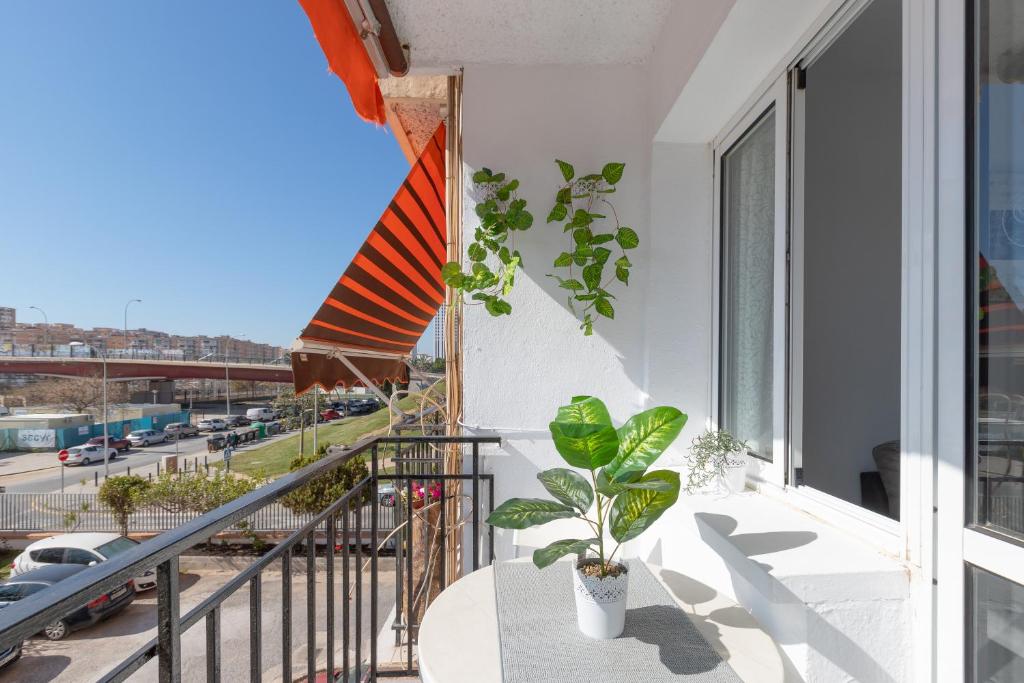 Balkón alebo terasa v ubytovaní Apartamento con terraza centrico