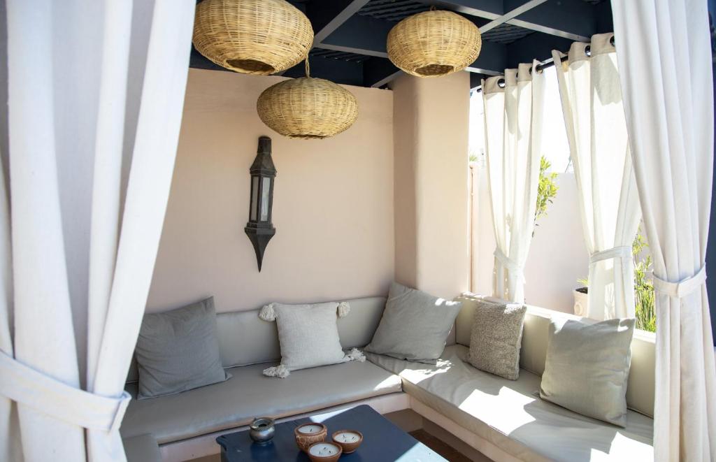 Posezení v ubytování Riad Jonan & Spa