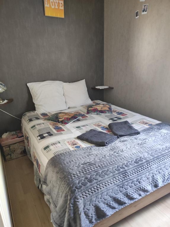 Postel nebo postele na pokoji v ubytování Chambres d'hôtes Natacha et Franck