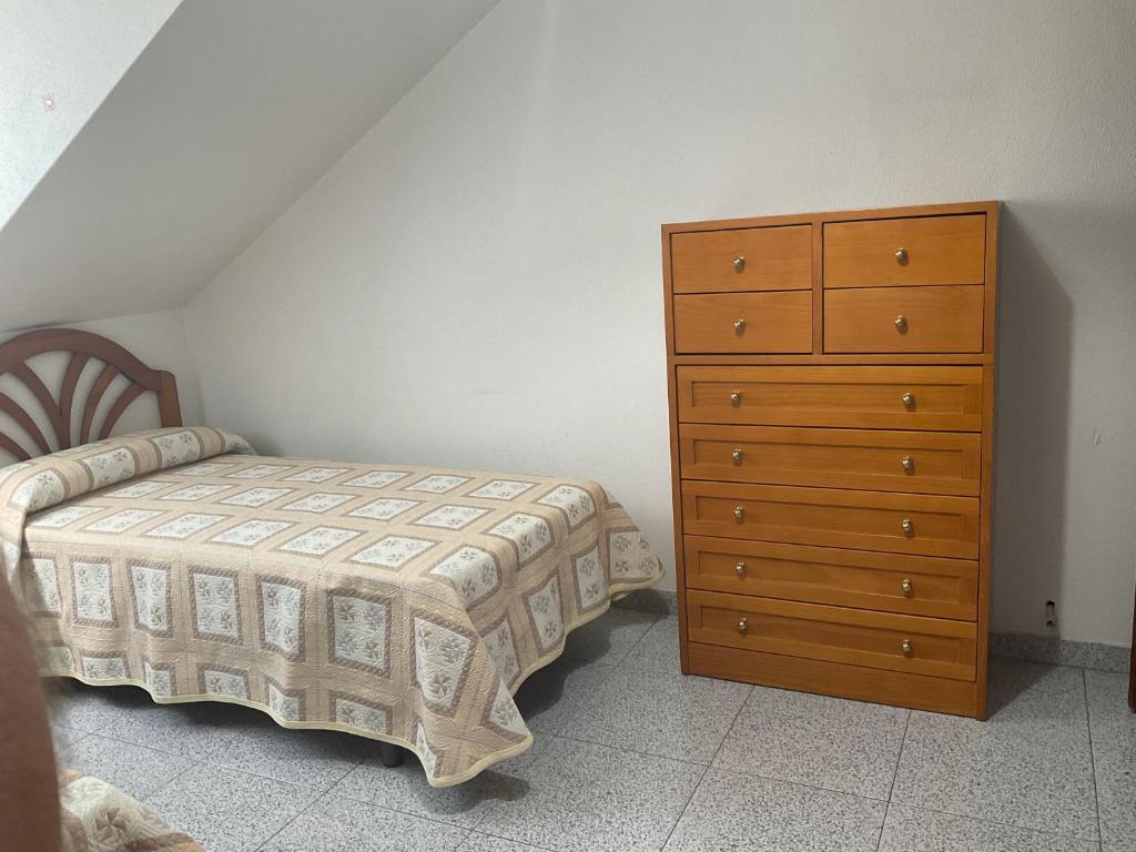 Posteľ alebo postele v izbe v ubytovaní Apartamento Telefónica Trece