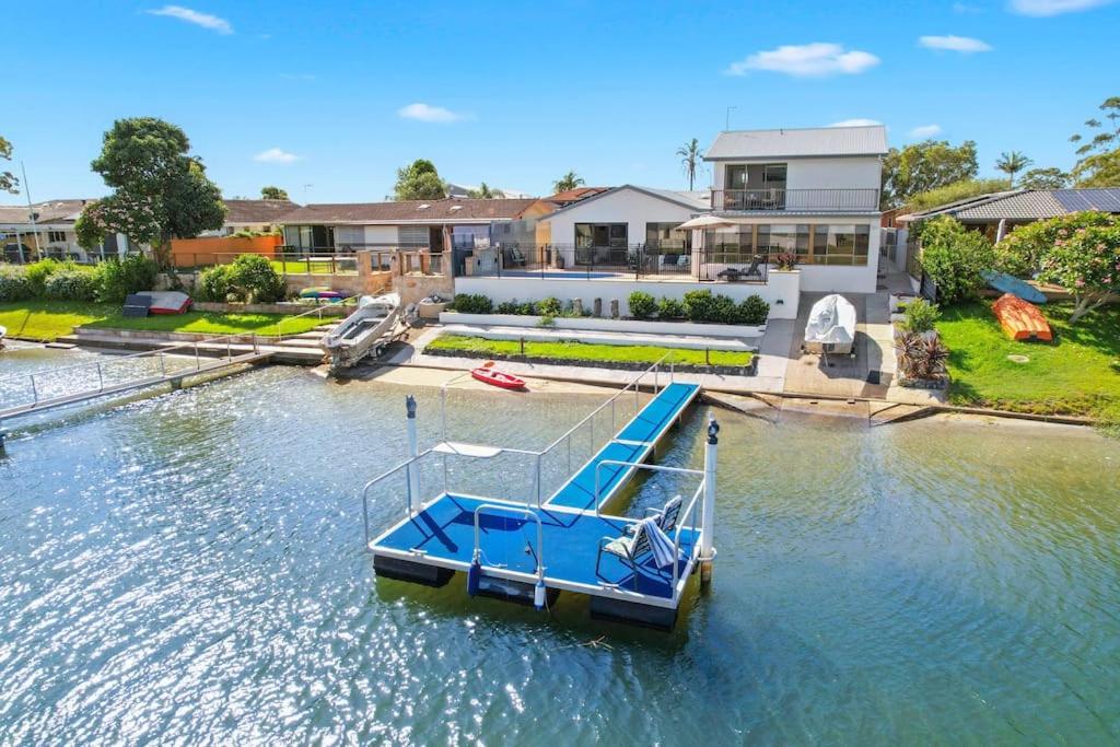 Yabby House pool, private jetty, Port Canals, Port Macquarie (updated