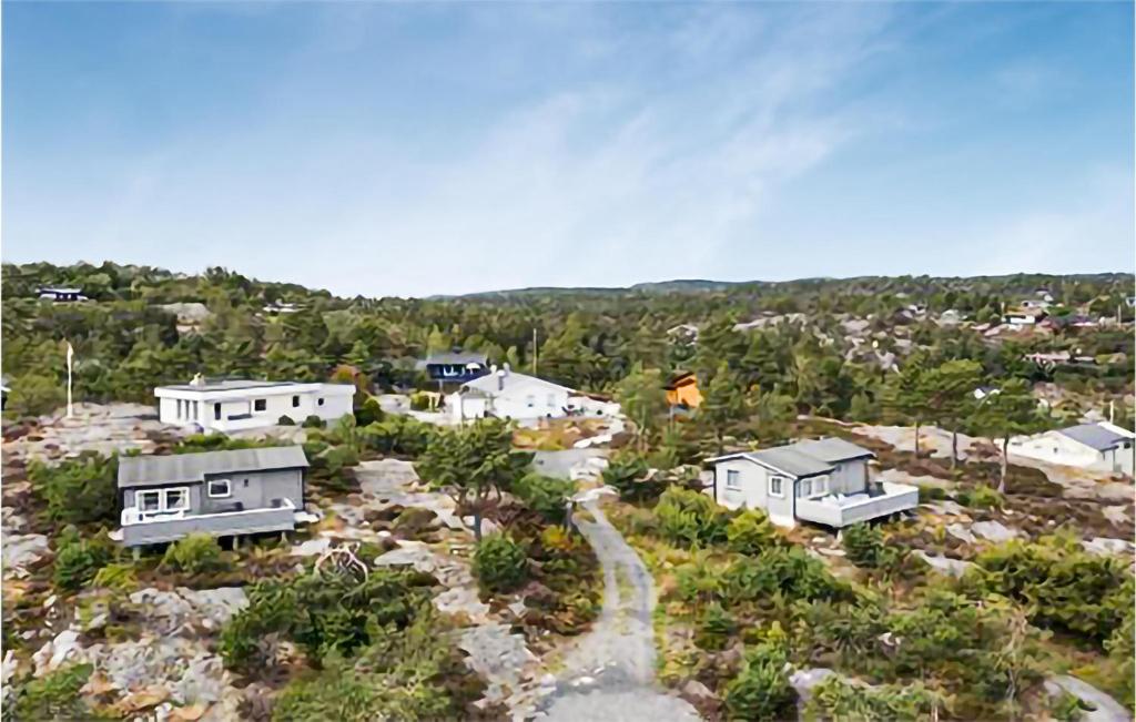 A bird's-eye view of Cozy Home In Stathelle With Kitchen