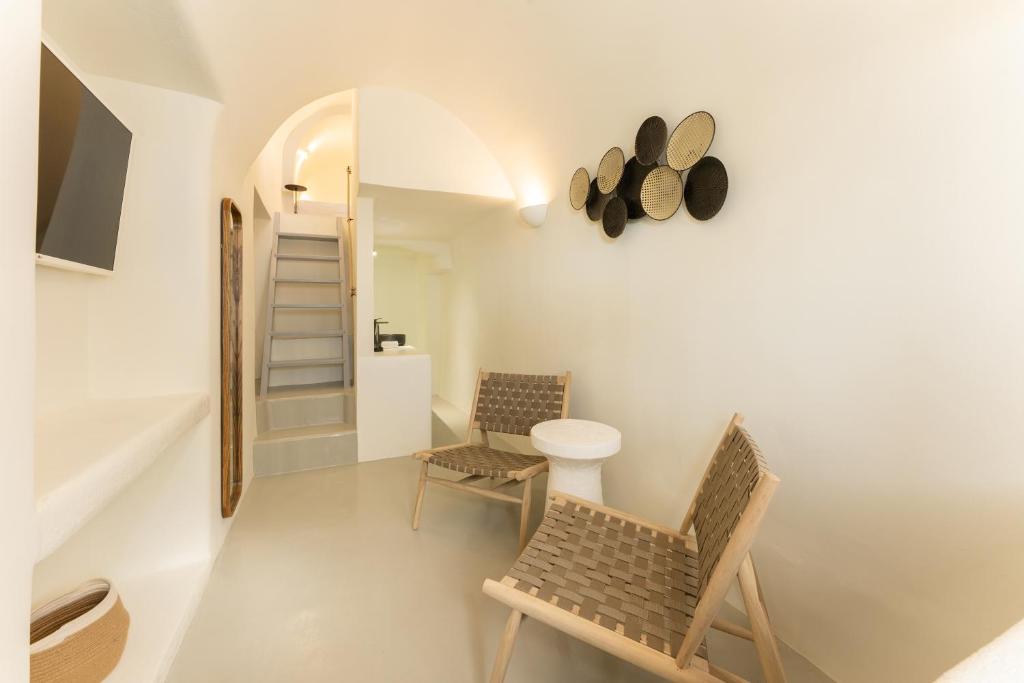 Posezení v ubytování Cilon Suites Santorini