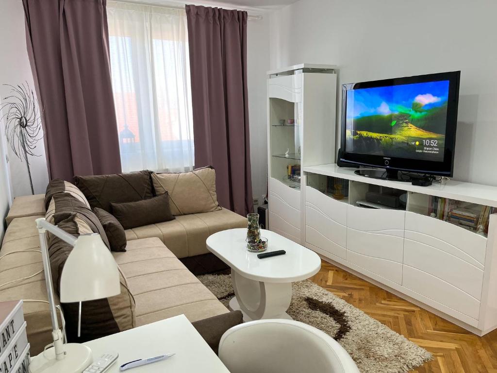 TV a/nebo společenská místnost v ubytování Elegant escape