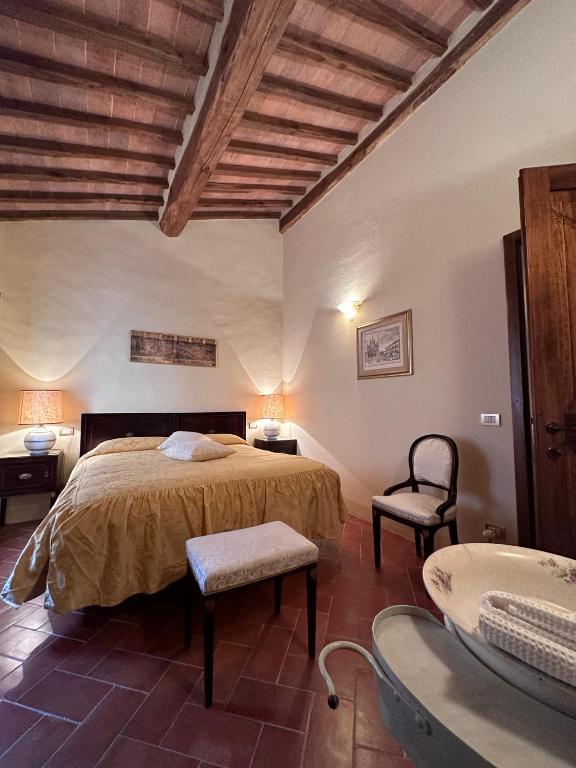 Postel nebo postele na pokoji v ubytování La Casina