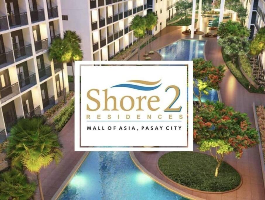 a sign for the shore reserves mall of asia pasha city at Fully equipped 1BR Condo at Shore2 near to MOA in Manila