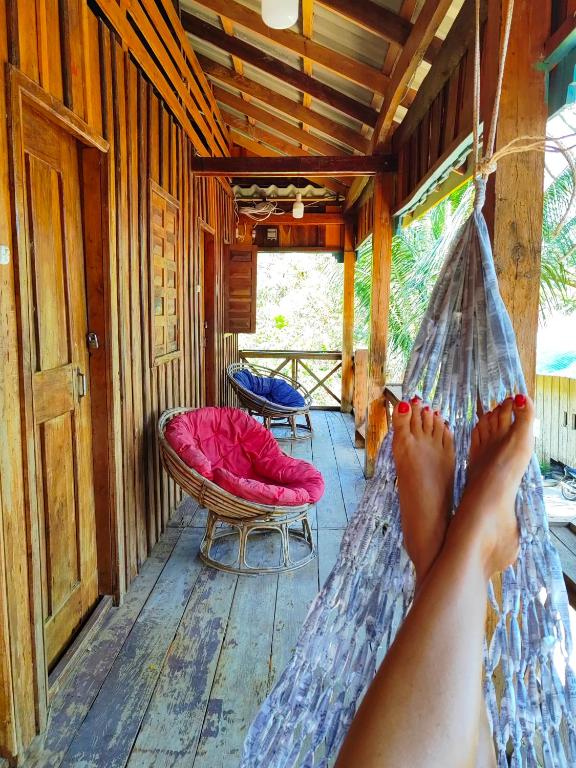 Posezení v ubytování Blondies Koh Rong Bungalow