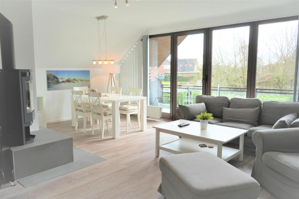 Posezení v ubytování Doppelhaushälfte Am Knurrhahn Am Knurrhahn Appartement 2