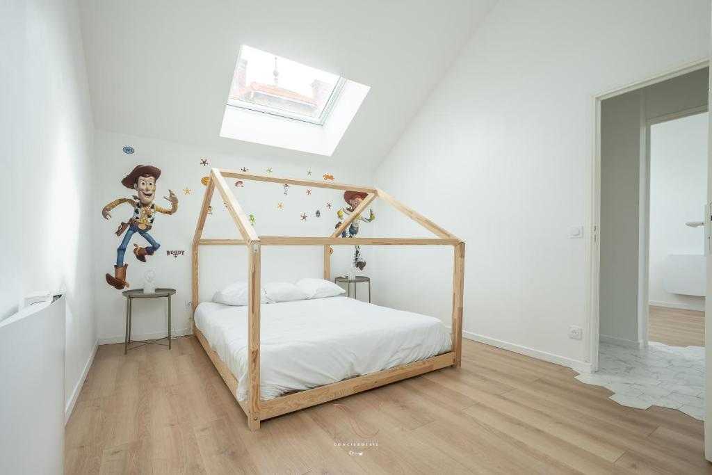 Posteľ alebo postele v izbe v ubytovaní *Disneyland-Paris à 15 min* 7pers, Wifi, Netflix