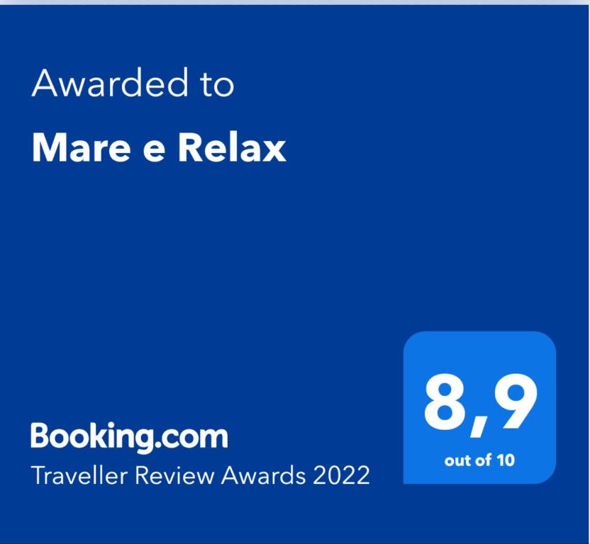 Certifikát, ocenenie alebo iný dokument vystavený v ubytovaní Mare e Relax