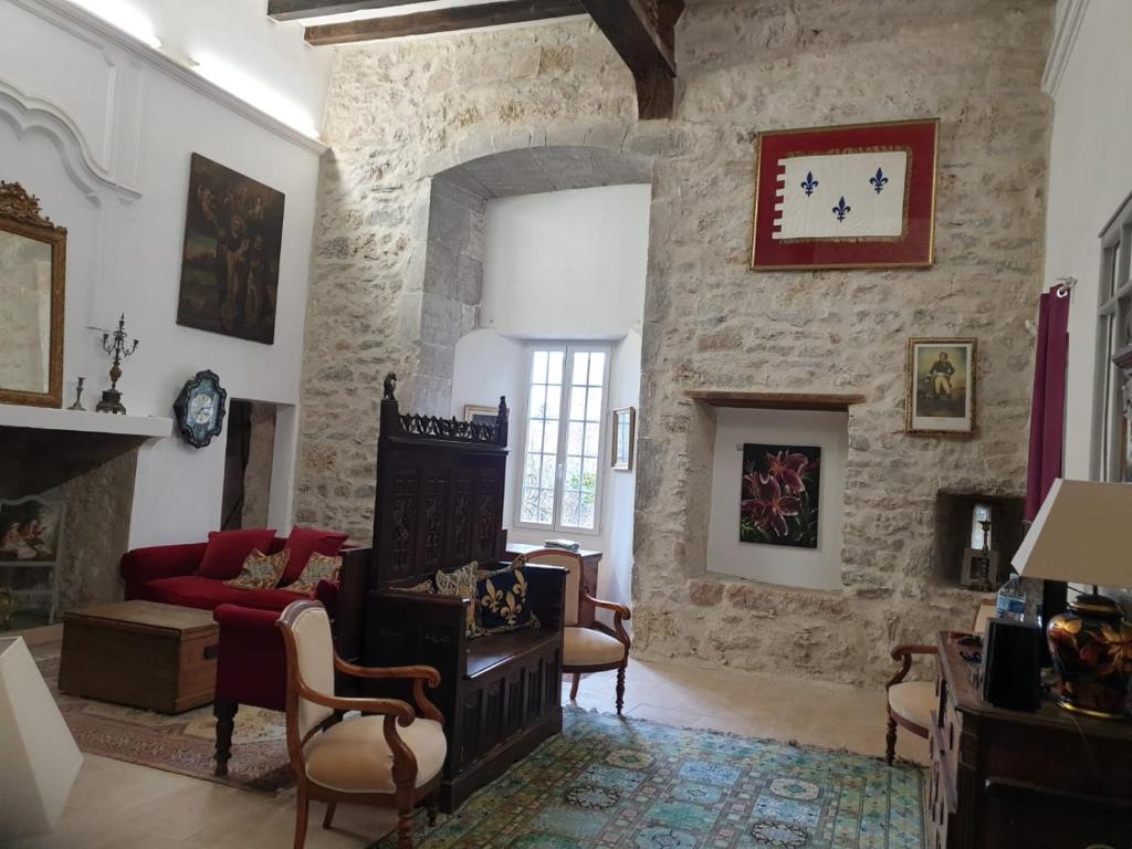 Posedenie v ubytovaní Partie de Château du XI ieme à Canet d'Aude