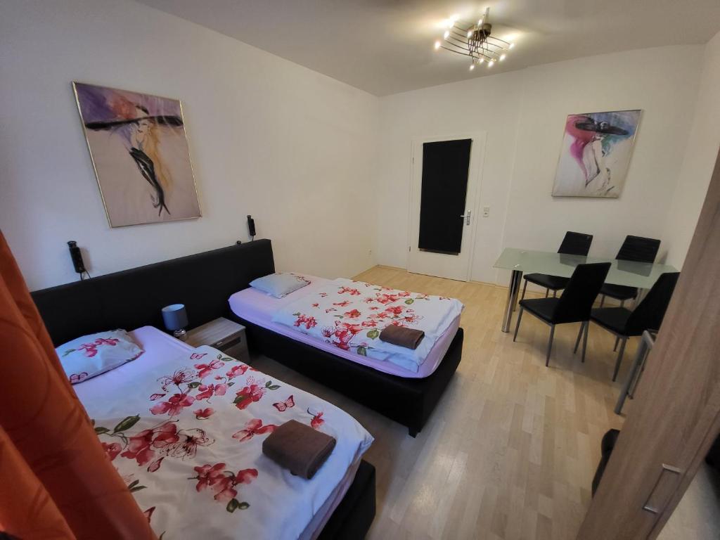 Postel nebo postele na pokoji v ubytování Apartmentzimmer