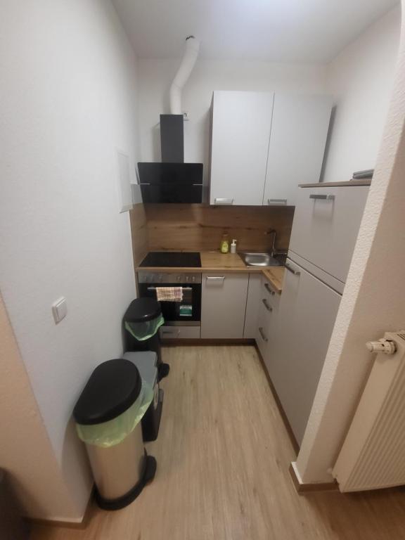 Kuchyň nebo kuchyňský kout v ubytování Apartmentzimmer