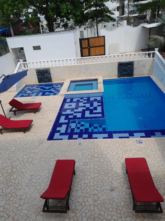 Sundlaugin á Hotel Santa Fe del Parque eða í nágrenninu