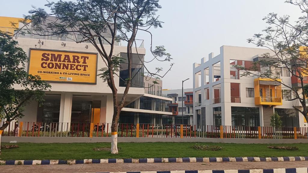 a building with a sign that reads smart connect at Smart Connect in Kolkata
