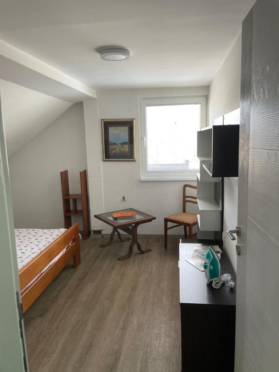 TV a/nebo společenská místnost v ubytování Delfin apartment
